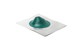 Проходной элемент MF угловой №1 (75-200мм) +240 силиконовый (металлический неокрашенный фланец) зеленый