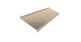 Отлив простой 250 0,45 PE с пленкой RAL 1015 светлая слоновая кость (2м)