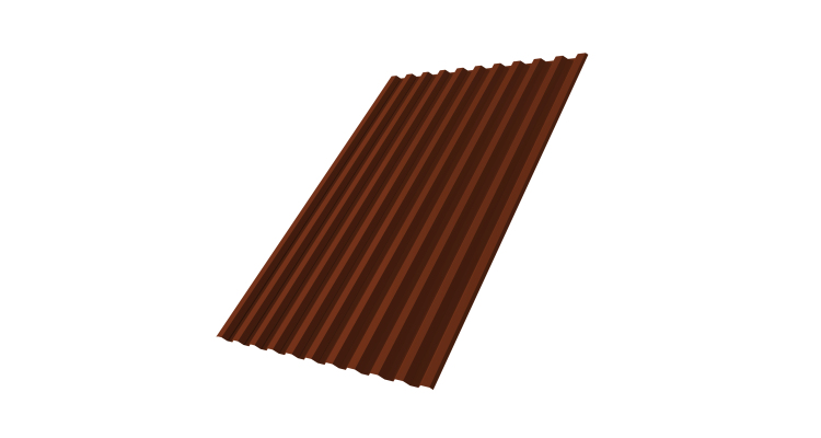 Профнастил С21 R 0.45 PE RAL 3009 оксидно красный