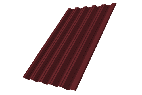 Профнастил HC35R 0.45 PE-Double RAL 3005 красное вино