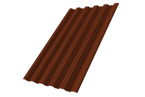 Профнастил НС35 R 0.45 PE RAL 3009 оксидно красный