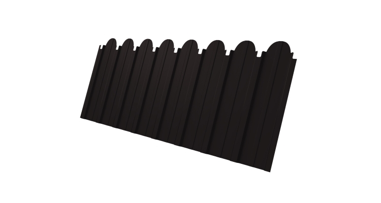 Профнастил С10A фигурный 0,45 Drap ST RAL 9005 черный