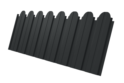 Профнастил С10B фигурный 0,45 Drap TX RAL 7016 антрацитово-серый