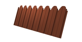 Профнастил С10B фигурный 0,5 Satin Matt TX RAL 8004 терракота