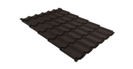 Металлочерепица классик Grand Line 0,45 PE RR 32 темно-коричневый