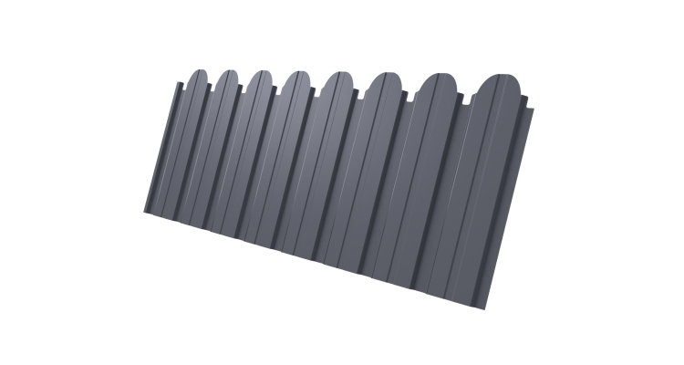 Профнастил С10B фигурный 0.5 Satin RAL 7004 сигнальный серый