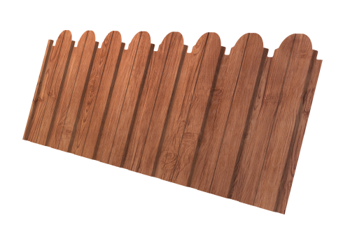 Профнастил C10B фигурный 0.45 Print Premium Rowan Wood Intense FTC