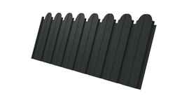 Профнастил C10B фигурный 0,5 Drap RAL 7016 антрацитово-серый