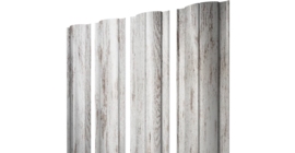 Штакетник Круглый с прямым резом 0,45 Print Elite Snow Wood TwinColor