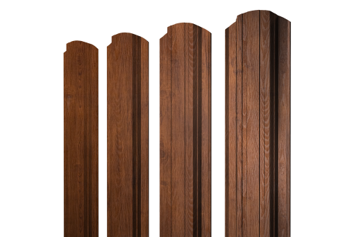 Штакетник Прямоугольный фигурный 0,45 Print Premium Golden Wood Fresh TwinColor