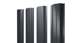 Штакетник П-образный A с прямым резом 0,45 Drap TwinColor RAL 7024 мокрый асфальт