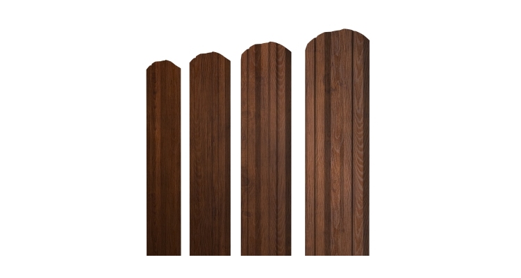 Штакетник Twin фигурный 0,4 Print Premium Golden Wood Fresh TwinColor