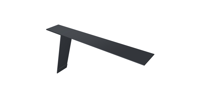 Планка карнизная фальц Grand Line 130х80 0,45 Drap TwinColor RAL 7024 мокрый асфальт (3м)