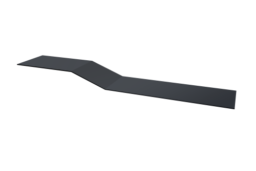 Планка крепежная фальц Grand Line 0,5 Drap TX RAL 7024 мокрый асфальт (3м)