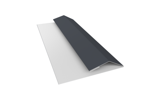 Планка финишная Блок-хаус new 0,5 Satin с пленкой RAL 7024 мокрый асфальт (3м)