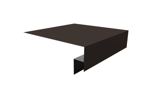 Планка околооконная сложная Блок-хаус new 200х50х27 0,5 Satin с пленкой RR 32 темно-коричневый (2м)