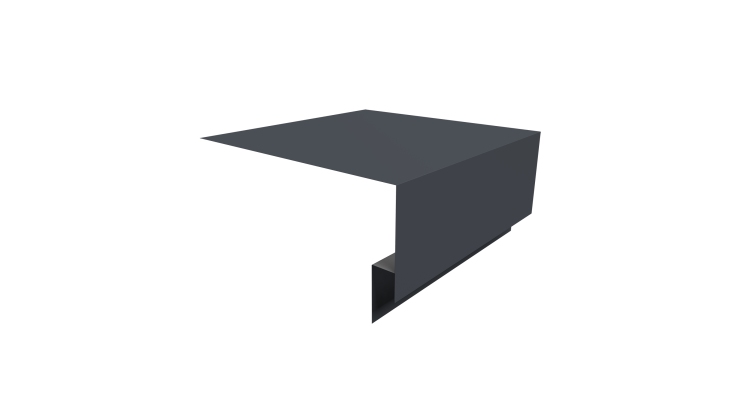 Планка околооконная сложная Блок-хаус new 200х75х27 0,45 Drap ST RAL 7024 мокрый асфальт (2м)