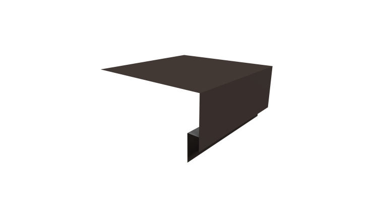 Планка околооконная сложная Блок-хаус new 250х75х27 0,45 Drap RR 32 темно-коричневый (2м)