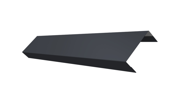 Ламель обратная 50 забора жалюзи Texas 0.45 PE с пленкой RAL 7024 мокрый асфальт