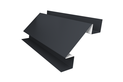 Планка угла внутреннего сложного Экобрус Grand Line 0,5 Satin Matt RAL 7024 мокрый асфальт (3м)