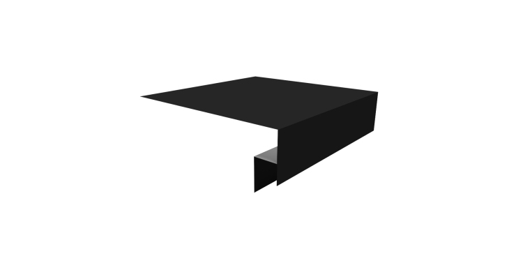 Планка околооконная сложная Экобрус Grand Line 200х50х25 0,45 PE с пленкой RAL 9005 черный (2м)