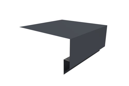 Планка околооконная сложная Экобрус Grand Line 200х75х25 0,45 Drap TX RAL 7024 мокрый асфальт (2м)