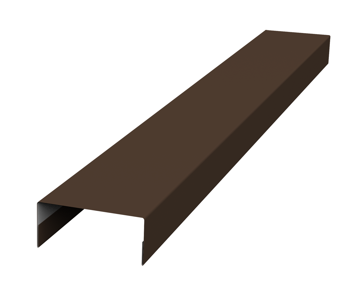 Ламель лицевая 125 забора жалюзи Texas стартовая/финишная для калиток и ворот 0.5 PurPro с пленкой RAL 8017 шоколад