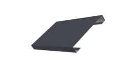 Ламель лицевая 150 забора жалюзи Texas стартовая/финишная для калиток и ворот 0.5 Drap с пленкой RAL 7024 мокрый асфальт