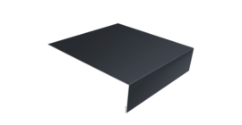 Планка лобовая/околооконная простая 190х50 0,5 Satin с пленкой RAL 7024 мокрый асфальт (3м)