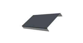 Ламель обратная 150 забора жалюзи Texas стартовая/финишная для калиток и ворот 0,5 Velur X с пленкой RAL 7024 мокрый асфальт