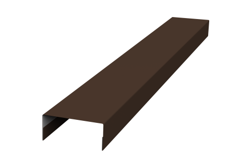 Крышка 30х15 жалюзи Texas 0,7 PE RAL 8017 шоколад (2,5м)