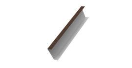 Декоративная накладка на столб универсальная 60х60 для забора жалюзи 0,5 Satin RAL 8017 шоколад (1,8м)