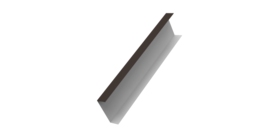 Декоративная накладка на столб универсальная 60х60 для забора жалюзи 0,5 PurPro Matt 275 RR 32 темно-коричневый (3м)