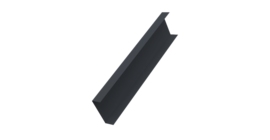 Декоративная накладка на столб универсальная 62х55 для забора жалюзи 0,45 PE-Double RAL 7024 мокрый асфальт (2,5м)