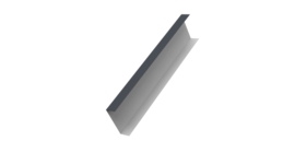 Декоративная накладка на столб универсальная 62х55 для забора жалюзи 0,5 PurPro Matt 275 RAL 7024 мокрый асфальт (3м)