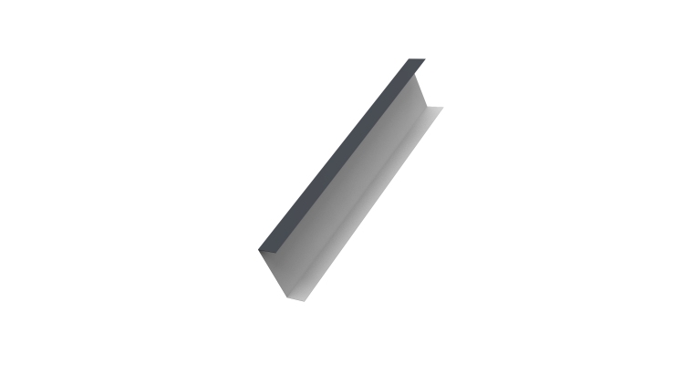 Декоративная накладка на столб универсальная 80х80 для забора жалюзи 0,5 Satin Matt RAL 7024 мокрый асфальт (2,5м)