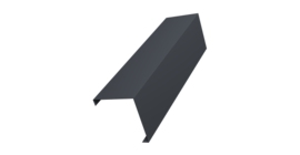 Декоративная накладка на столб универсальная угловая 80х80 для забора жалюзи 0,45 Drap TwinColor RAL 7024 мокрый асфальт (2,5м)