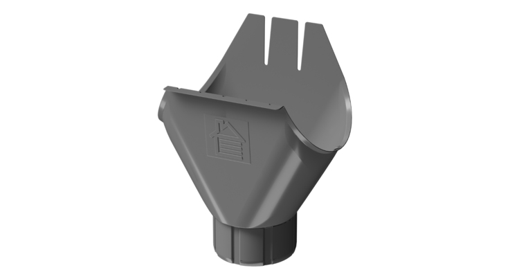 Водосточная воронка желоба Stal Premium, графит