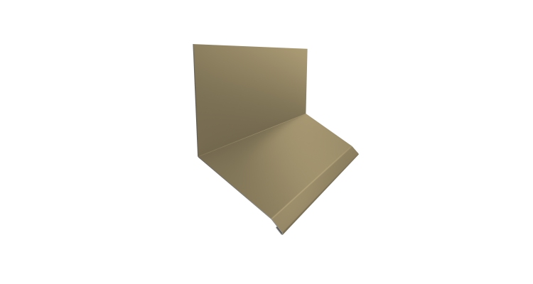 Планка примыкание верхнее к стене фальц Grand Line 150х130х20 0,45 PE с пленкой RAL 1014 слоновая кость (3м)