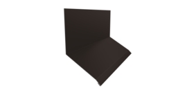 Планка примыкание верхнее к стене фальц Grand Line 150х130х20 0,45 Drap RR 32 темно-коричневый (3м)