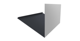 Планка примыкание верхнее к трубе фальц 0,5 PE с пленкой RAL 7024 мокрый асфальт (3м)