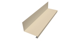 Планка примыкание нижнее к трубе фальц Grand Line 0,5 Satin с пленкой RAL 1015 светлая слоновая кость (3м)