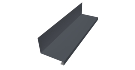 Планка примыкание нижнее к трубе для Кликфальц Pro Grand Line 0,5 Drap TX RAL 7024 мокрый асфальт (2м)