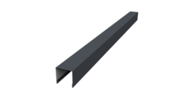 Планка вертикальная лицевая для забора жалюзи Palermo 0,5 Satin RAL 7024 мокрый асфальт (1,8м)