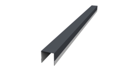 Планка вертикальная обратная для забора жалюзи Palermo 0,5 Drap RAL 7024 мокрый асфальт (1,8м)