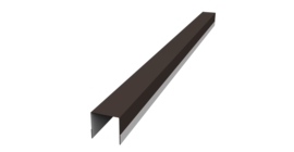 Планка вертикальная обратная для забора жалюзи Palermo 0,5 Satin Matt RR 32 темно-коричневый (2,5м)