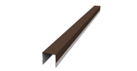 Планка вертикальная обратная для забора жалюзи Palermo 0,5 Drap RAL 8017 шоколад (2,5м)