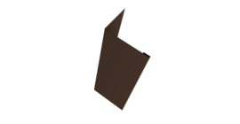 Нащельник для калиток и ворот 25х35 жалюзи Milan, Tokyo, Palermo 0,45 Drap-double TX RAL 8017 шоколад (L1,68)