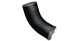 Колено стока GL PE Matt 90 мм RAL 9005 черный