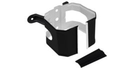 Кронштейн трубы на дерево прямоугольный Vortex Matt RAL 9005